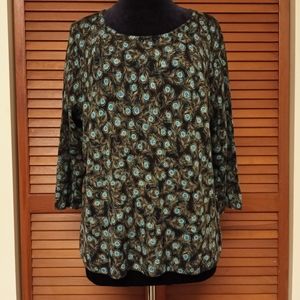 Talbots Merino wool 3/4 sleeve top. 2X